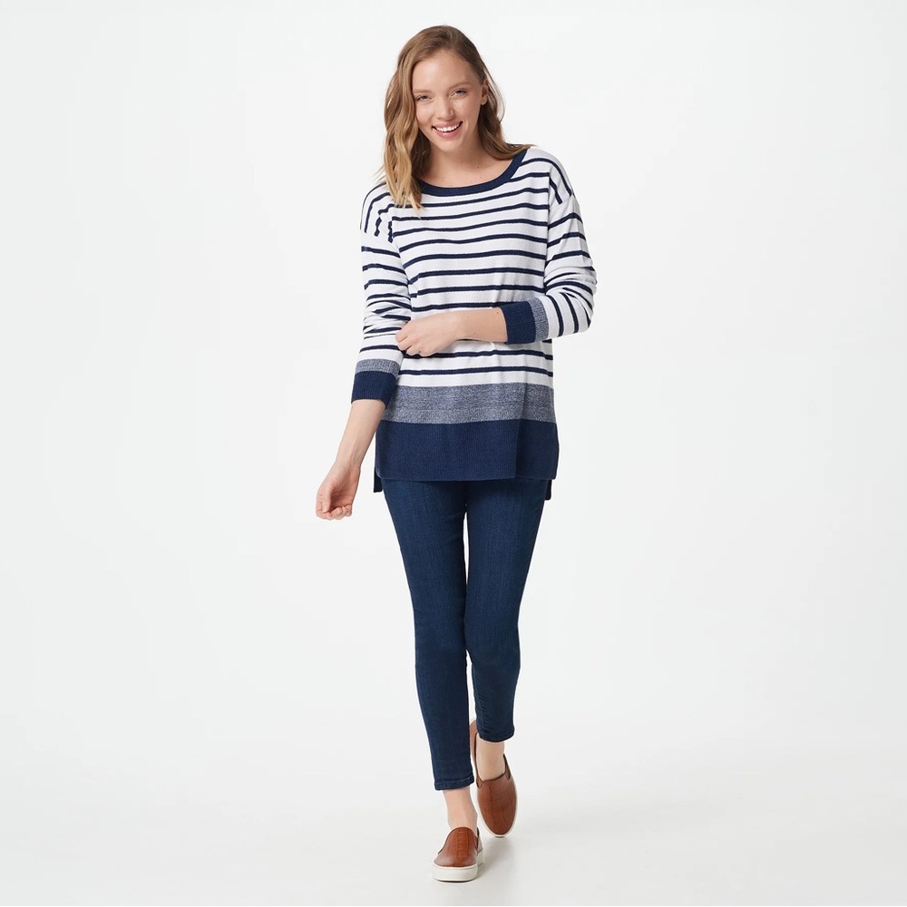 Barefoot Dreams CozyChic Striped Tunic Sweater